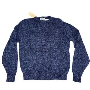Environmental Clothing Co Wool Blend Sweater Size Medium Blue Knit USA Made
